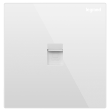 罗格朗（LEGRAND）开关插座面板 仕典玉兰白无边框 一位电脑/网线插座（超五类）