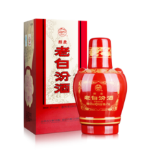 汾酒 老白汾酒 醇柔 清香型白酒 53度 475mL 1瓶 单瓶装
