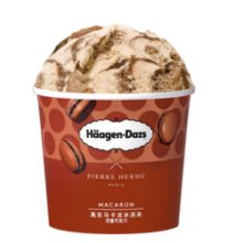 PLUS会员！Haagen-Dazs 哈根达斯 双重巧克力 高定马卡龙冰淇淋100ml