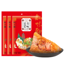 plus会员:知味观 中华老字号 美味鲜肉粽 200克*3包