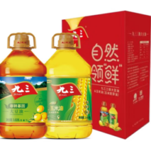 PLUS会员！九三 营养套装非转基因大豆油+非转基因玉米油 3.618L*2桶