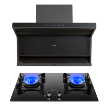 预售、PLUS会员：Midea 美的 DC9+Q70A 顶侧双吸烟灶套装 25风量 天然气