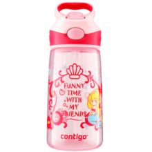 contigo 美国康迪克 儿童吸管水杯 便携水杯户外运动创意 塑料杯子450ml 汽车总动员 450ml