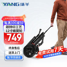 扬羊 铝合金老人轮椅轮
