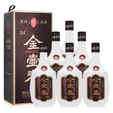 平坝窖酒酱香型白酒整箱高度白酒商务宴请送礼粮食酒贵州老字号 54度 500mL 6瓶 金壶春经典传承