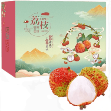 京鲜到海南妃子笑荔枝 净重5-5.5斤礼盒装 甄选大果 新鲜水果