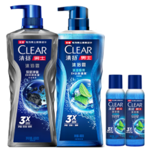 京东百亿补贴、plus会员立减:清扬（CLEAR）男士沐浴露套装净澈控油600g+100g+冰凉酷爽600g+100g C罗黎明觉醒