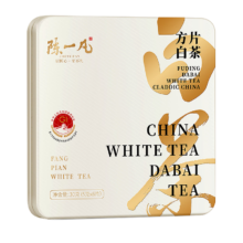 京东百亿补贴、plus会员立减:陈一凡 茶叶福鼎白茶 2017年老白茶寿眉小方片茶叶自己喝便携铁盒装30g
