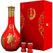 郎酒 红花郎十五单瓶礼盒  53度酱香型白酒 53度 500mL 1瓶