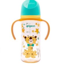 贝亲 宽口径PPSU奶瓶 第3代自然实感 绅士豹 330ml 6-9月 自带L奶嘴