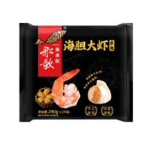 plus会员：船歌鱼水饺 海胆大虾水饺240g/12只+鲍鱼水饺250g/12只