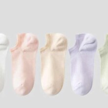 PLUS会员：三枪（THREEGUN）袜子女 组合7-芽绿+芋紫+浅粉+米色+白色 22-24