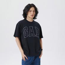 Gap 盖璞 男女装2024夏季新款纯棉字母logo圆领短袖T恤基础款上衣544464