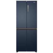 预售、PLUS会员： Haier 海尔 BCD-406WLHTDEDB9 风冷十字对开门冰箱 406L 星石蓝