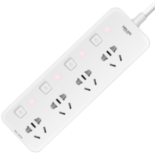 京东百亿补贴、plus会员立减:德力西（DELIXI）新国标分控插座USB20W快充插排插座 4位5孔全长1.8米