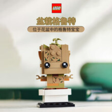乐高（LEGO）超级英雄系列 我是格鲁特 儿童玩具积木 520情人节礼物 40671 盆栽格鲁特
