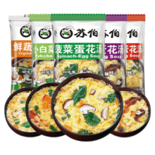 plus会员、需首购:苏伯 速食汤包 紫菜蛋花汤 10包