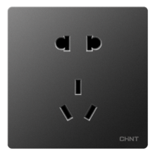 plus会员:正泰（CHNT）开关插座 深灰色 斜五孔
