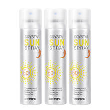 RE:CIPE 玥之秘 水晶防晒霜喷雾50ml*3瓶装 迷你小瓶便携女男防紫外线小样全身