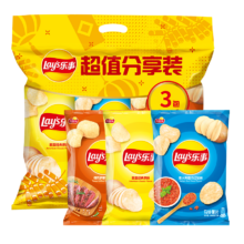 plus会员、需首购:乐事（Lay's）薯片（原味+红烩味+烧烤味）70g*3包