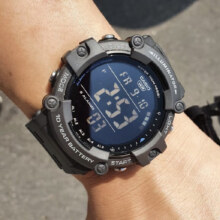 PLUS会员：CASIO 卡西欧 51.2毫米石英腕表 AE-1500WH-8B