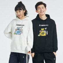 KAWASAKI 川崎 断码清仓：川崎2024年新款 运动卫衣 男女情侣款 A3443卫衣-黑色 L