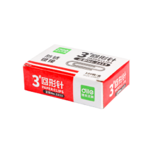 PLUS：递乐 回形针银色 100枚/盒