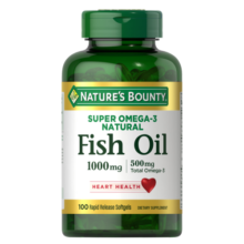 自然之宝高浓度深海鱼油软胶囊1000mg*100粒 Omega-3 DHA EPA 送长辈营养保健品 美国原装进口 保质期至25年3月