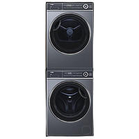 Haier 海尔 新纤美系列 XQG100-BD14376LU1+HGY100-F376U1 热泵洗烘套装 极夜灰