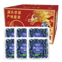 plus会员:京鲜生 云南蓝莓 6盒 约125g/盒 15mm+