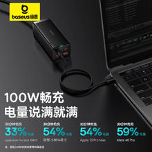 88VIP会员：BASEUS 倍思 100W氮化镓插线板快充桌面插座多功能typec电脑usb排插宿舍用