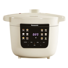 松下（Panasonic）4L电压力锅 焗鲜锅 开盖火锅料理  智能高压锅电饭锅 24h人性化预约 NF-PC401-L