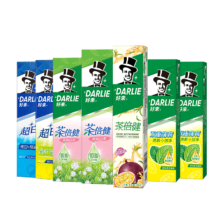 PLUS会员：DARLIE 好来 (原黑人) 超白茶薄荷牙膏套装 800g*2件