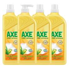 斧头牌（AXE）柠檬芦荟护肤洗洁精1.18kg*4瓶 快速去油 维E呵护不伤手