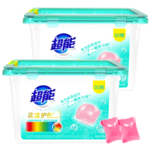 PLUS会员：超能 花漾护色洗衣凝珠 共100颗/50颗*2盒装*2件