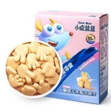 PLUS会员：Deer Blue 小鹿蓝蓝 婴幼儿牛乳小饼干 80g*3件 赠山楂棒棒糖