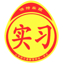 巨木 实习车贴 磁性贴 夜间反光 新手上路 2片【强磁吸】曲面可贴