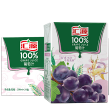 plus会员:汇源 果汁100%葡萄汁 200ml*24盒