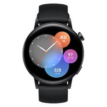 88VIP会员：HUAWEI 华为 WATCH GT3 活力款 智能手表 42mm 黑色不锈钢表壳 黑色橡胶表带（血氧、GPS)