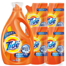 PLUS会员、京东百亿补贴：Tide 汰渍 全效360系列 洗衣液 3kg*1瓶+850g*4袋
