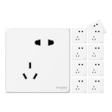 Schneider Electric 施耐德电气 皓呈系列 斜五孔插座 奶油白 10只装*2件（送1件）