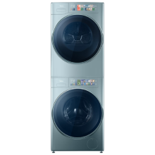 再降价、618预售：Midea 美的 元气轻氧洗烘套装 10KG 滚筒洗衣机全自动+热泵烘干机 MG100SAIR+IAIR5