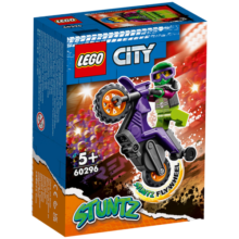 乐高（LEGO）积木拼装 60296 摩托车后轮支撑特技 5岁+男孩儿童玩具生日礼物