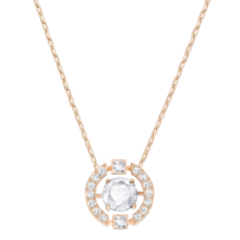 施华洛世奇（SWAROVSKI）【母亲节礼物】施华洛世奇跳动的心 SPARKLING DANCE 项链女 玫瑰金色 5272364