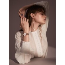 飞亚达（FIYTA）卓雅系列石英女表 纤薄玫瑰金女士手表女520礼物送女友 锆石字钉
