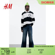 H&M HM男装牛仔裤夏季时尚宽松微喇牛仔裤1185842179元