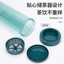 LOCK&LOCK 水杯女夏季用tritan便携大容量泡茶塑料杯子学生简约水壶