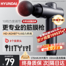 京东百亿补贴、Plus会员立减:HYUNDAI筋膜枪 旗舰款【8按摩头+10档变速】