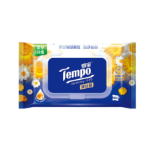 需首购: 得宝（TEMPO）洋甘菊湿厕纸 40片*1包 植萃精华 可冲散 湿纸巾