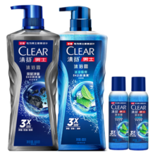 清扬（CLEAR）男士沐浴露套装净澈控油600g+100g冰凉酷爽600g+100g C罗黎明觉醒